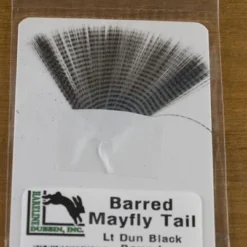 Hareline BARRED MAYFLY TAIL #2 LT DUN BLACK BARRED